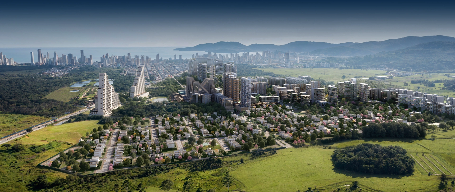 Vista aérea do Viva Park Porto Belo